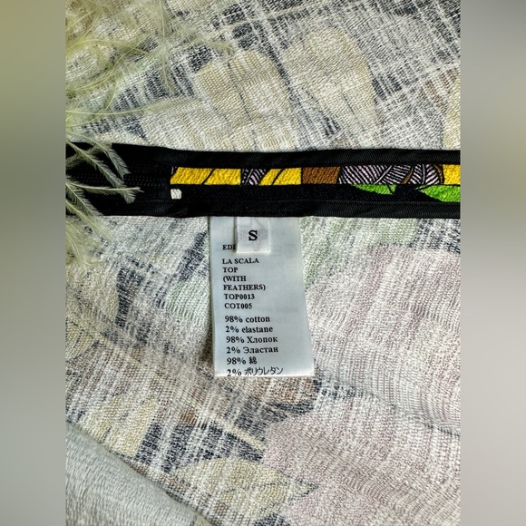 La Double J La Scala feather top with matching Hendrix pant in Big Flower print - Picture 6 of 10